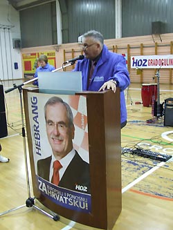 Predizborni skup predsjedničkog kandidata HDZ-a dr. Andrije Hebranga