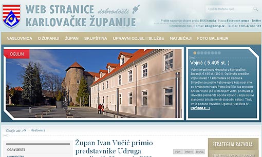 Nove web stranice Karlovačke županije