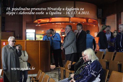 19. pojedinačno prvenstvo Hrvatske u kuglanju za slijepe i  slabovidne osobe  u Ogulinu