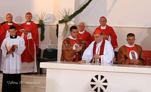 Ogulinci na 
posveti Crkve hrvatskih mučenika na Udbini