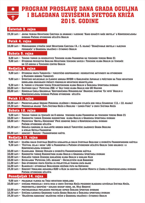 Program proslave Dana grada Ogulina 2015